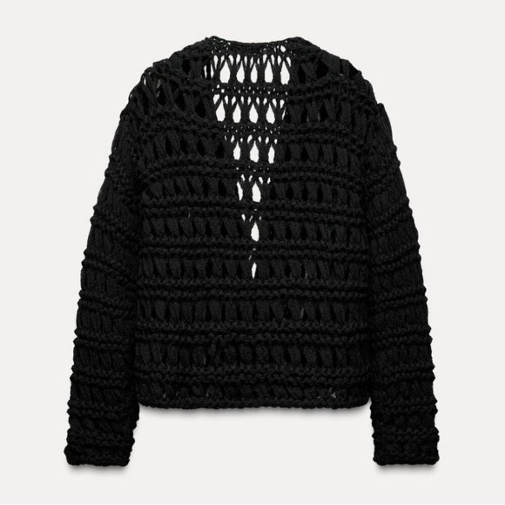 ZARA OPEN KNIT CARDIGAN